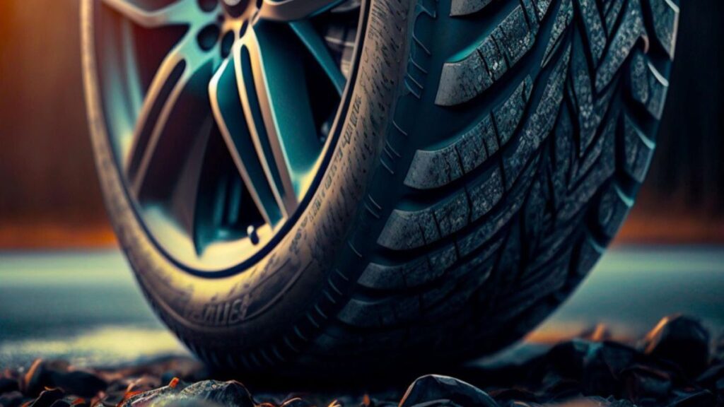 Pneu de carro esportivo