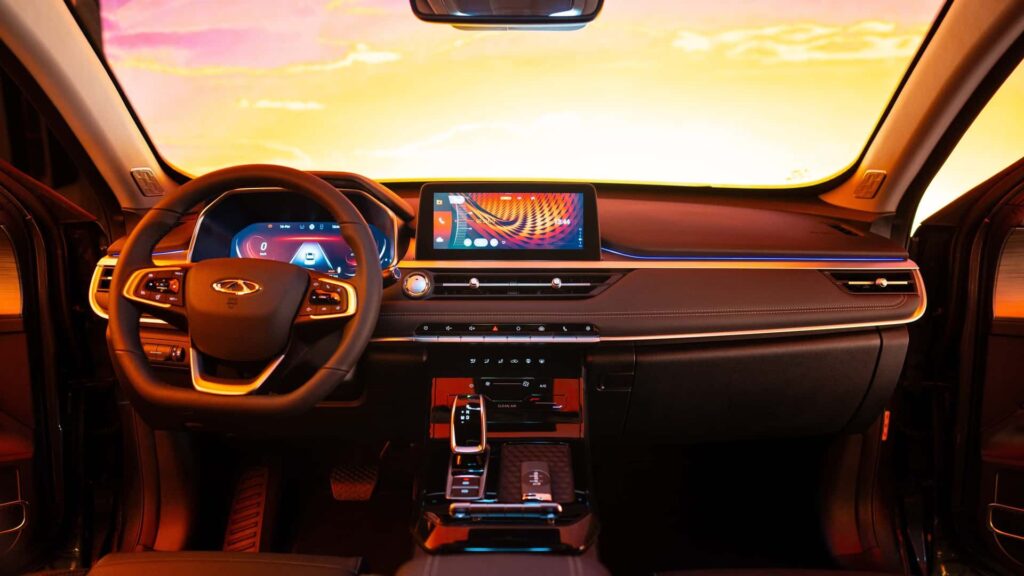 Painel do Tiggo 7 Sport 2025.