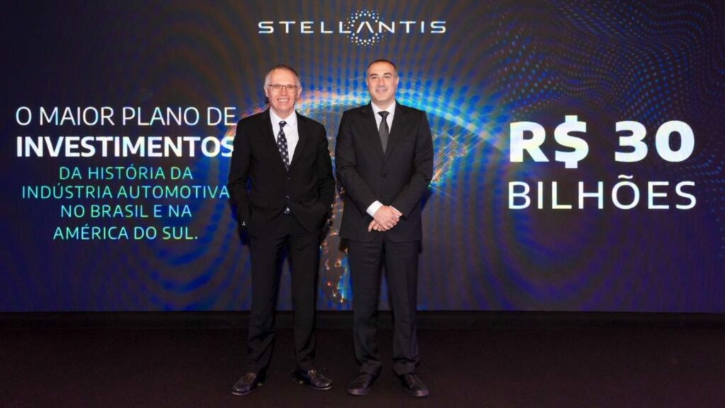 Stellantis irá investir R$ 30 bilhões na América do Sul.