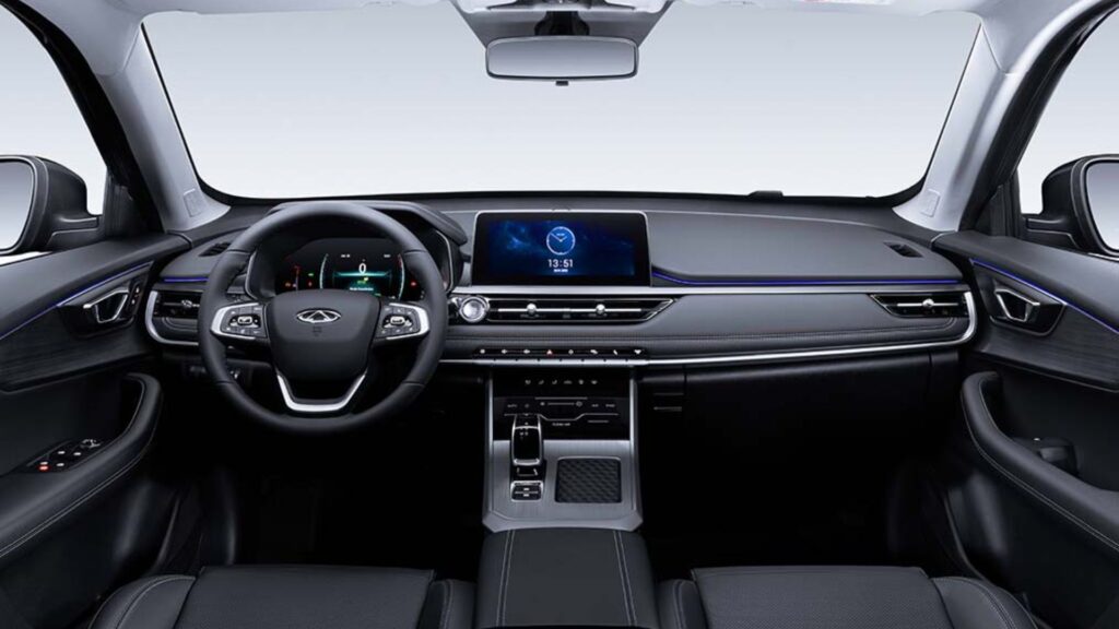 Painel do Tiggo 5 Pro Hybrid.