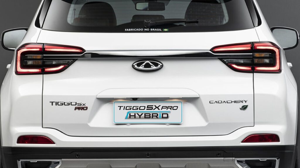 Traseira do Tiggo 5 Pro Hybrid.