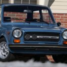 Autobianchi azul na diagonal.