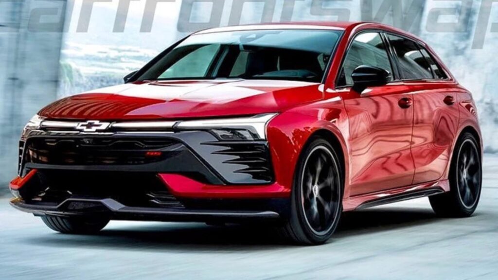 Cruze 2025 vermelho em movimento