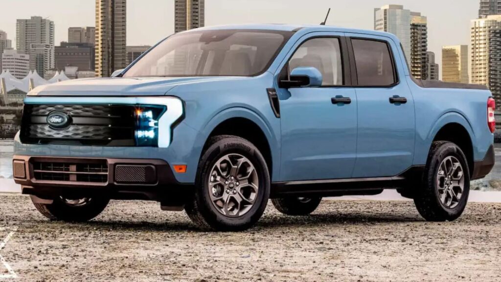 Ford Maverick 2025 azul na diagonal