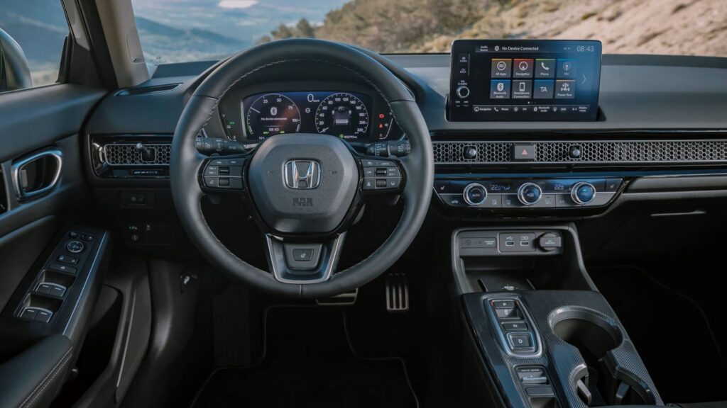Interna do Honda Civic SI 2024