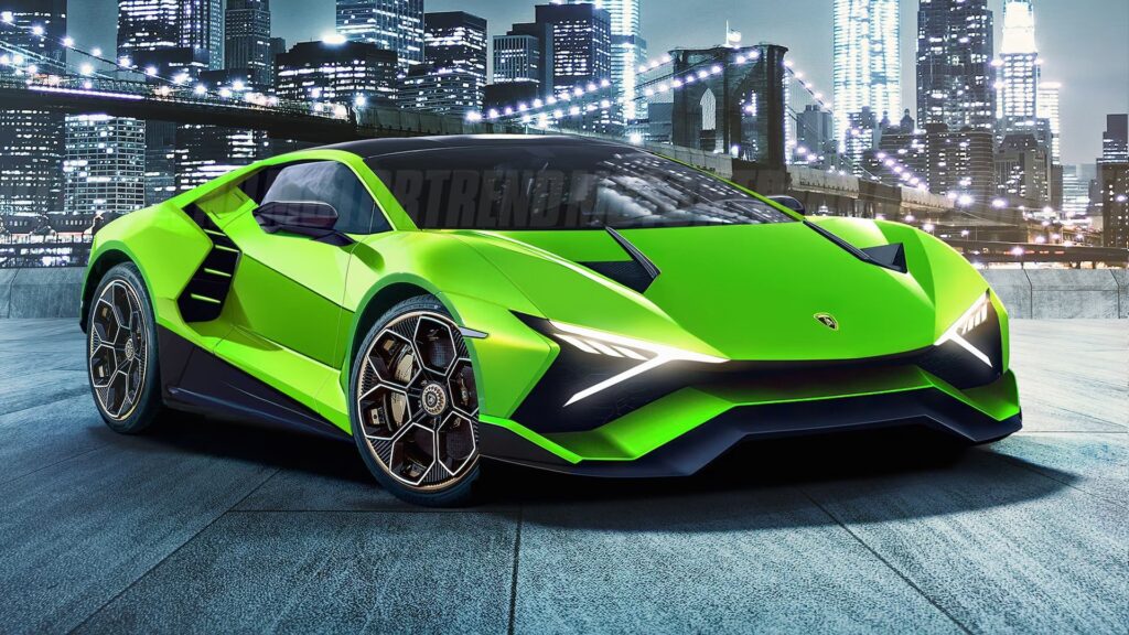 Lamborghini Huracán 2025 verde na diagonal