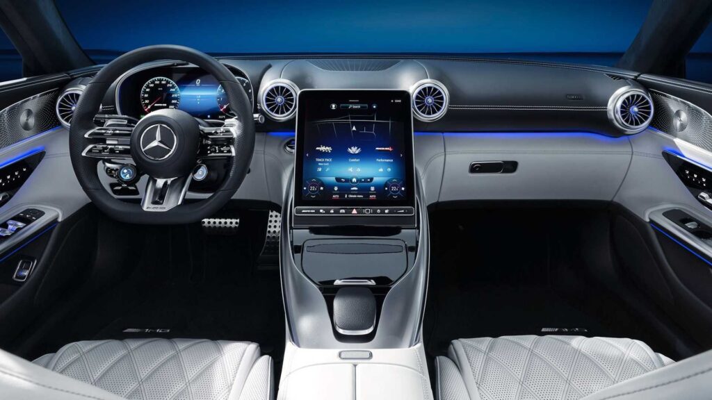 Interna do Mercedes-AMG SL 2025.