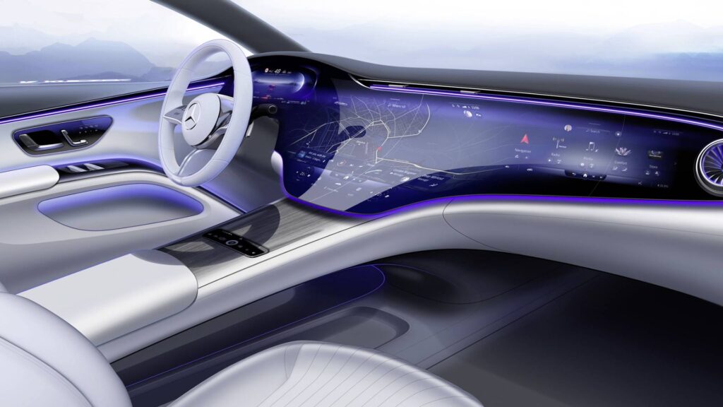 Interna do Mercedes-Benz EQS 2025