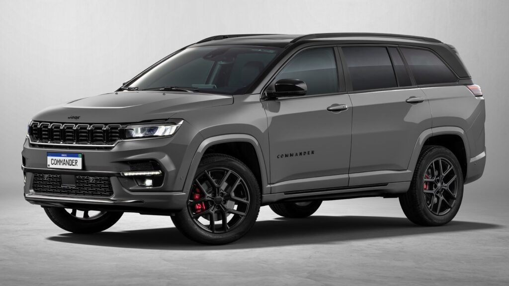 Jeep Commander 2025 cinza na diagonal