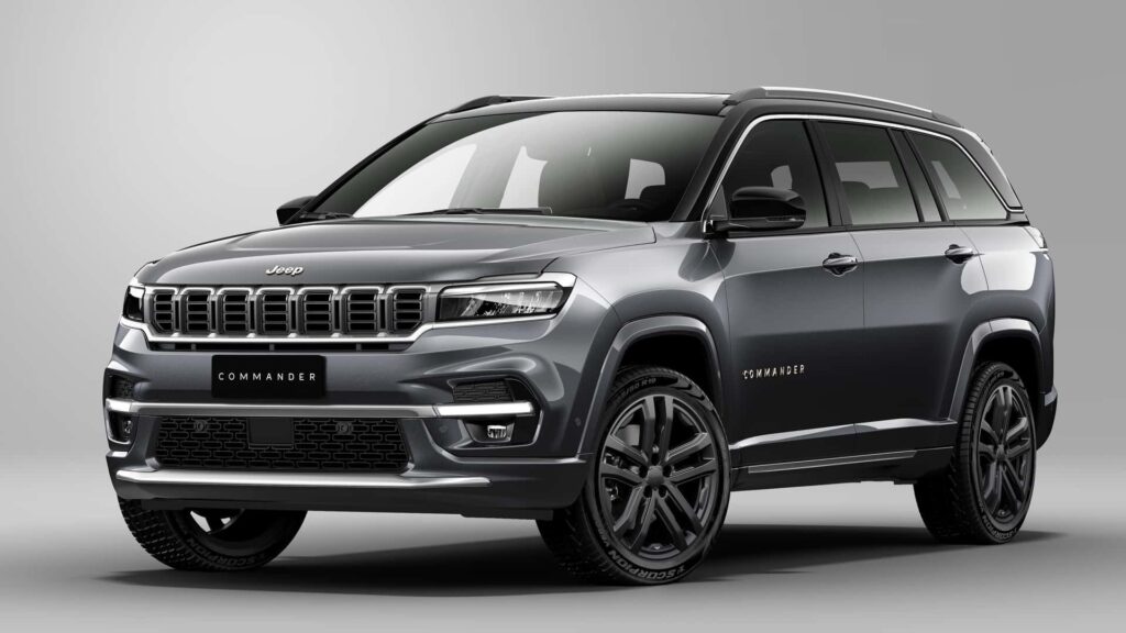 Jeep Commander Outland 1,3T preto na diagonal