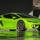 Lamborghini Huracán 2025 verde na diagonal