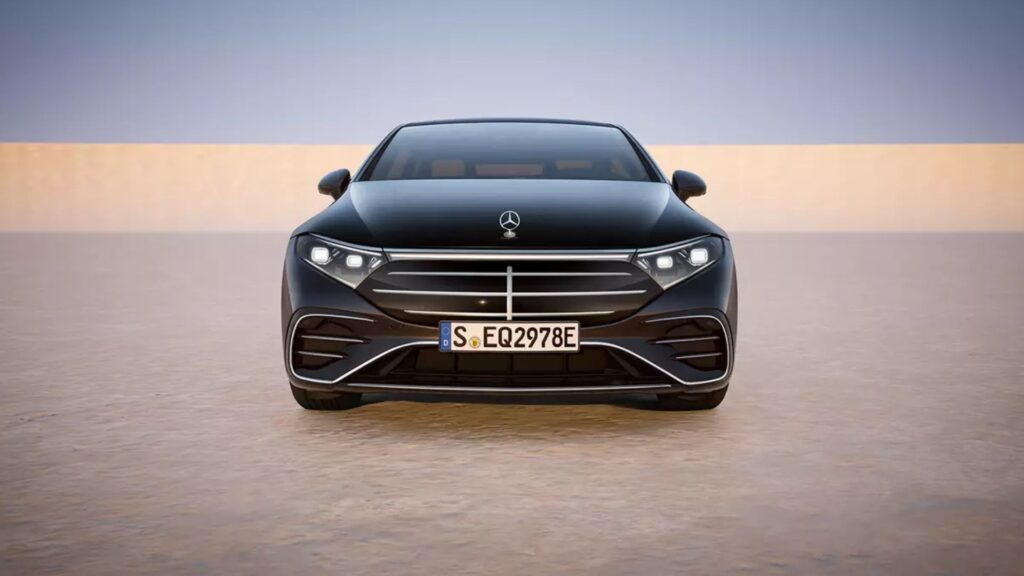 Dianteira do Mercedes-Benz EQS 2025
