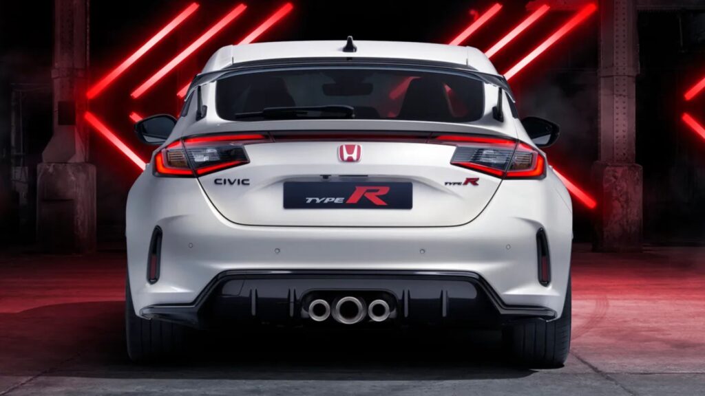 Traseira do Honda Civic Type R 2025
