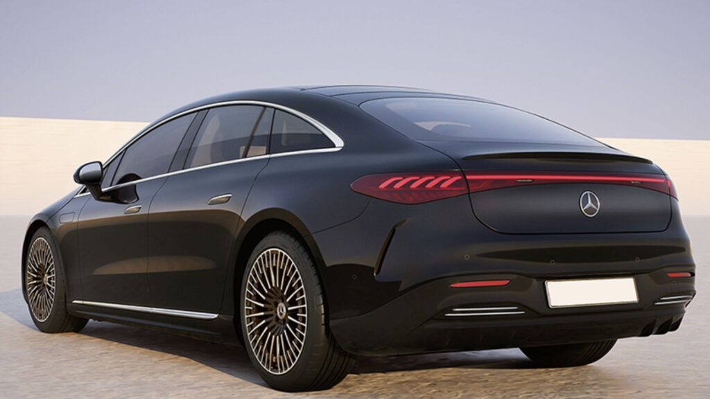 Traseira do Mercedes-Benz EQS 2025