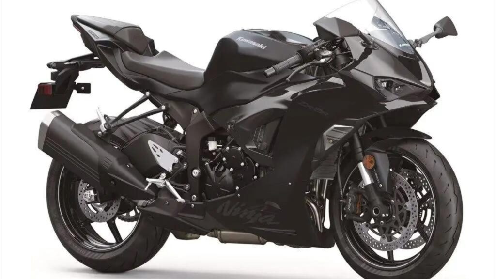 Kawasaki Ninja ZX-6R 2025 preta.