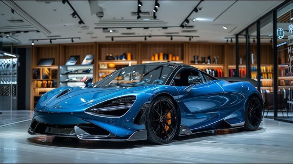 McLaren 765LT 2025 azul.