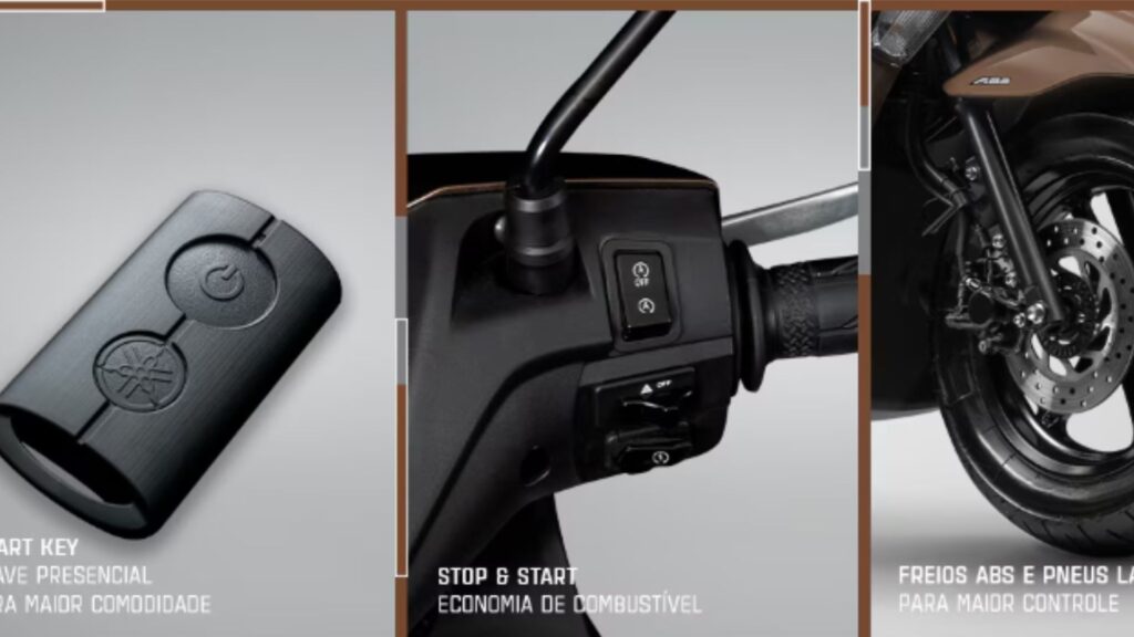 Yamaha Fluo ABS 2025 e equipamentos.