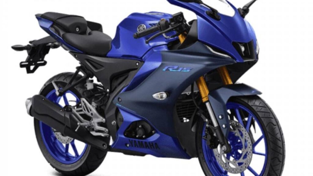 Yamaha R15 2025 azul.