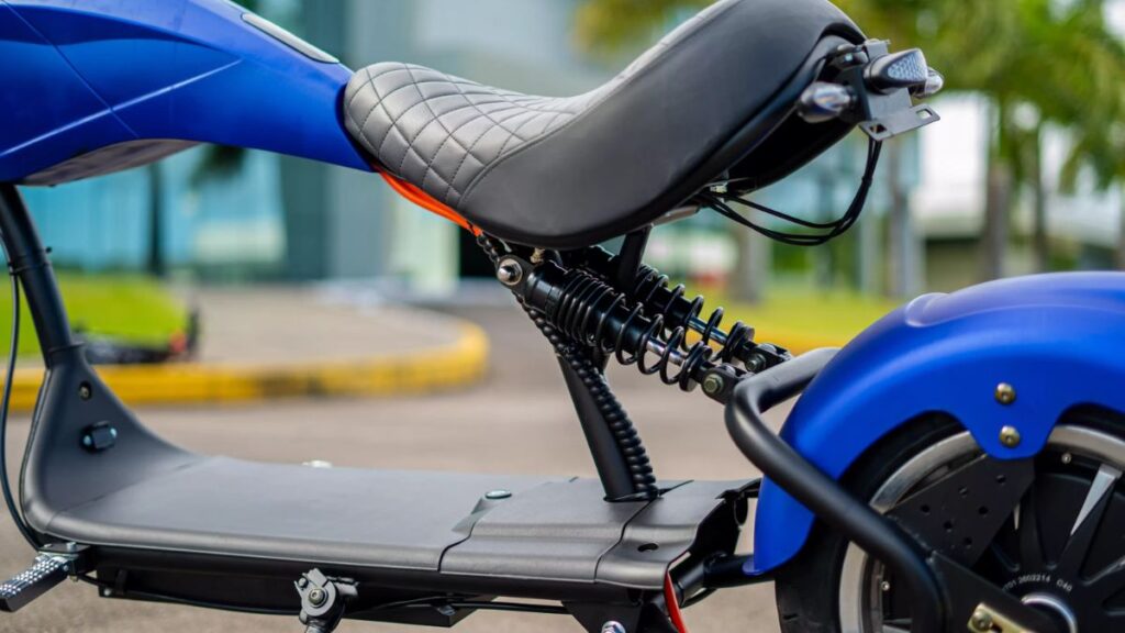 Banco da Shineray PT4S 2025 azul.