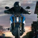 Dianteira da Suzuki GSX-S1000 GT 2025.