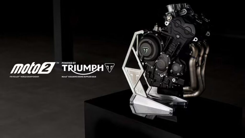Motor da Triumph Street Triple 765 2025.