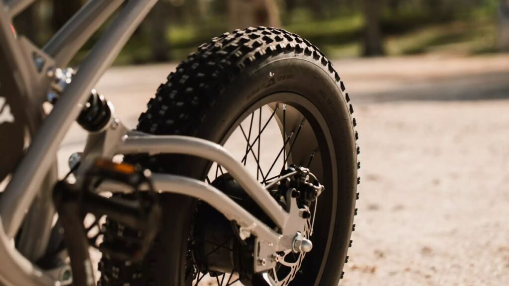 Roda traseira da Shineray SE-BIKE 2025.