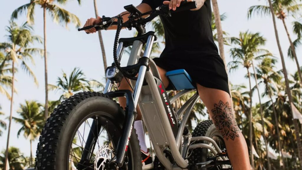 Shineray SE-BIKE 2025 com homem em cima.