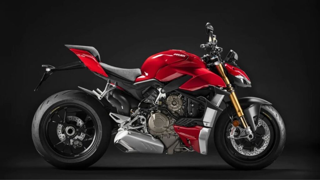 Lateral da Ducati Streetfighter V4 S 2025.