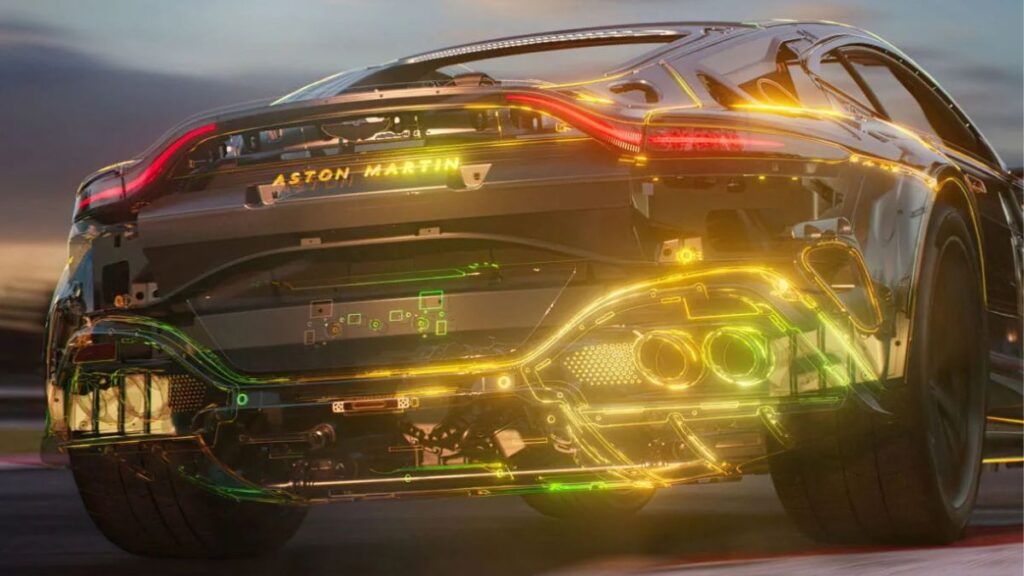 Traseira do Aston Martin Vantage 2025.