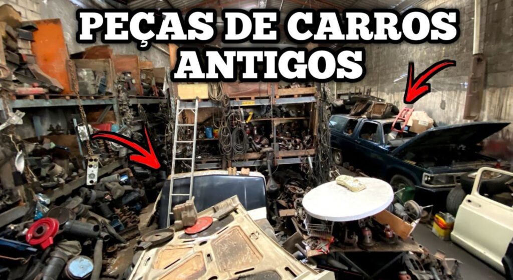 Peças de carros antigos.