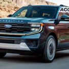 Ford Expedition preto em velocidade.