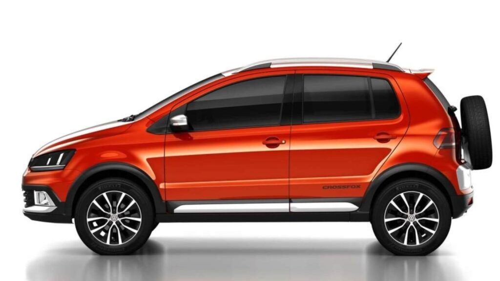 lateral volkswagen crossfox laranja