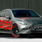 Mercedez Benz CLA camuflada na diagonal.