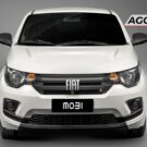 Fiat Mobi branco de frente.