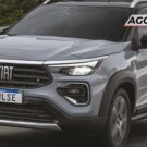 Fiat Pulse cinza em velocidade.