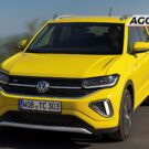 Volkswagen T-cross em velocidade.