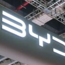 Logo da BYD.