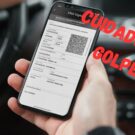 Celular com o IPVA aberto.