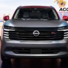 Nissan Kicks cinza de frente.