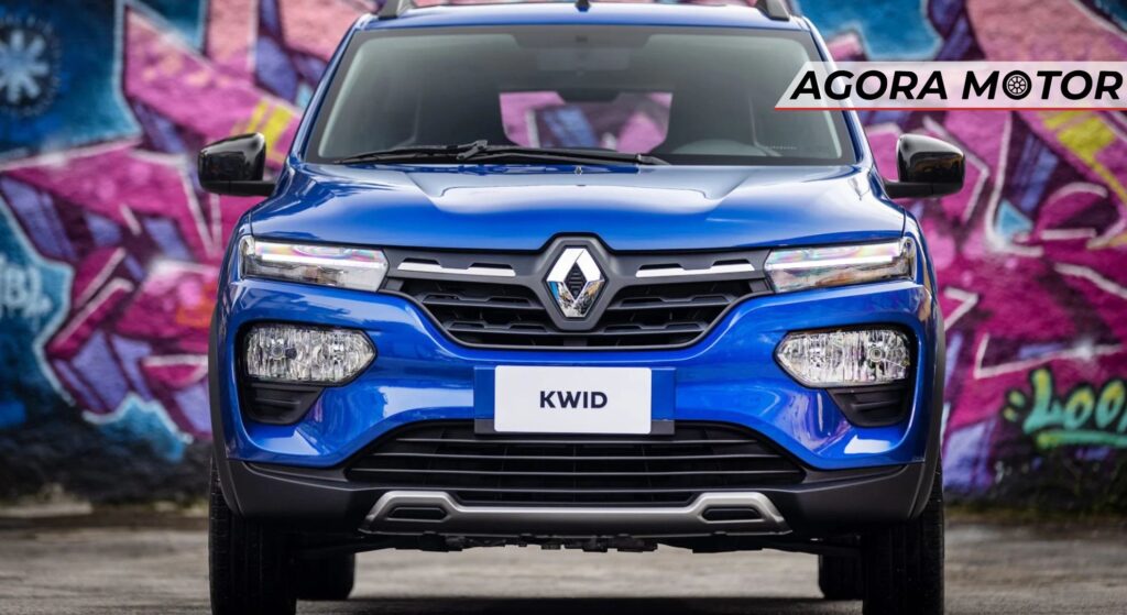 Kwid Outsider azul de frente.