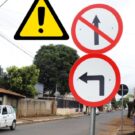 Placas de Trânsitos na rua.
