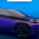 Dianteira do novo SUV da Fiat de 7 lugares roxo.