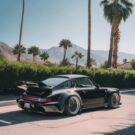 porsche-antiga-preta-parada