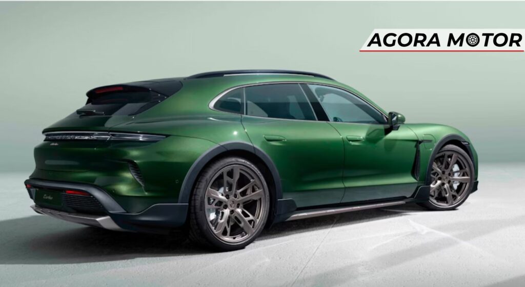 Traseira do Porsche Taycan Perua.