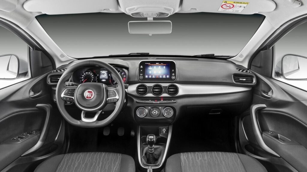 Interna do Fiat Argo 1.0 Drive 2018.