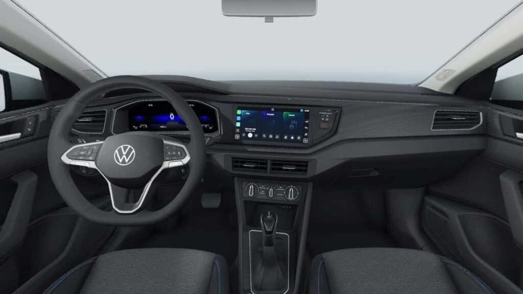 Interna do Volkswagen Nivus Sense 2026.