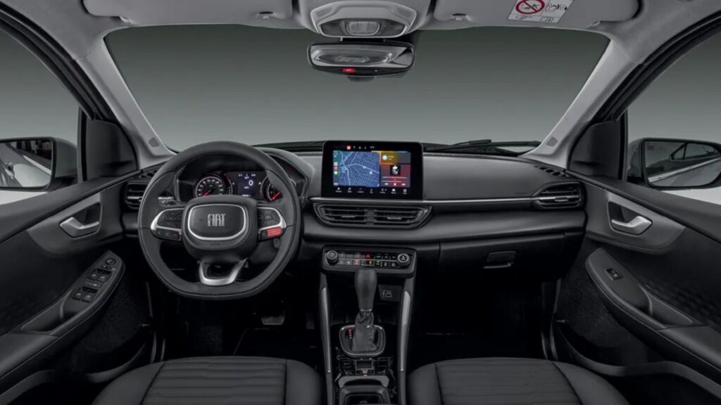 Interna do Fiat Fastback Audace MHEV 2026.