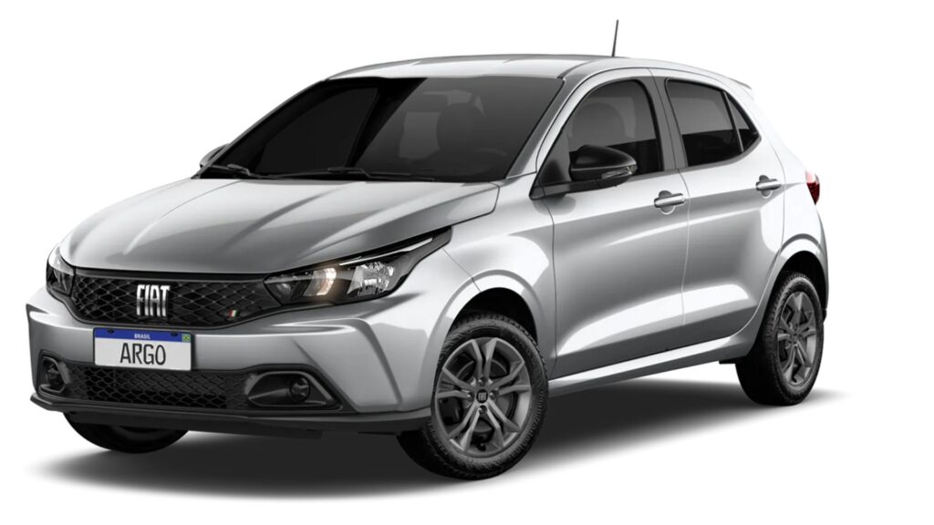 Fiat Argo na diagonal.