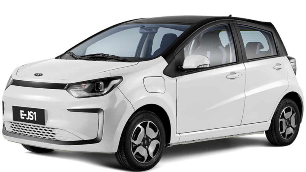 JAC E-JS1 branco no fundo branco.