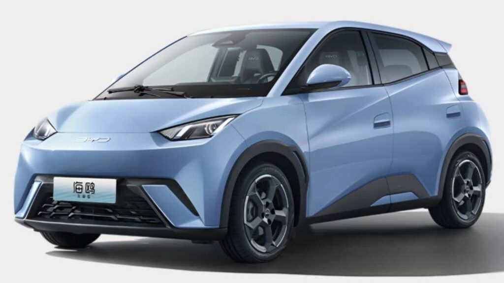 BYD Dolphin Mini azul.